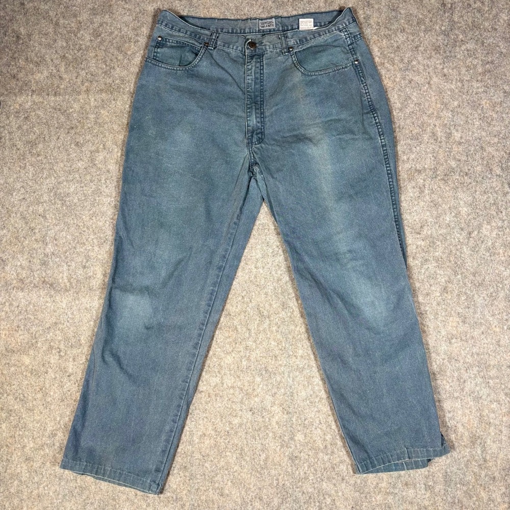 Sergio Valente Jeans Mens 36 Blue Faded VTG Straight Leg 100%‎ Cotton Hong Kong